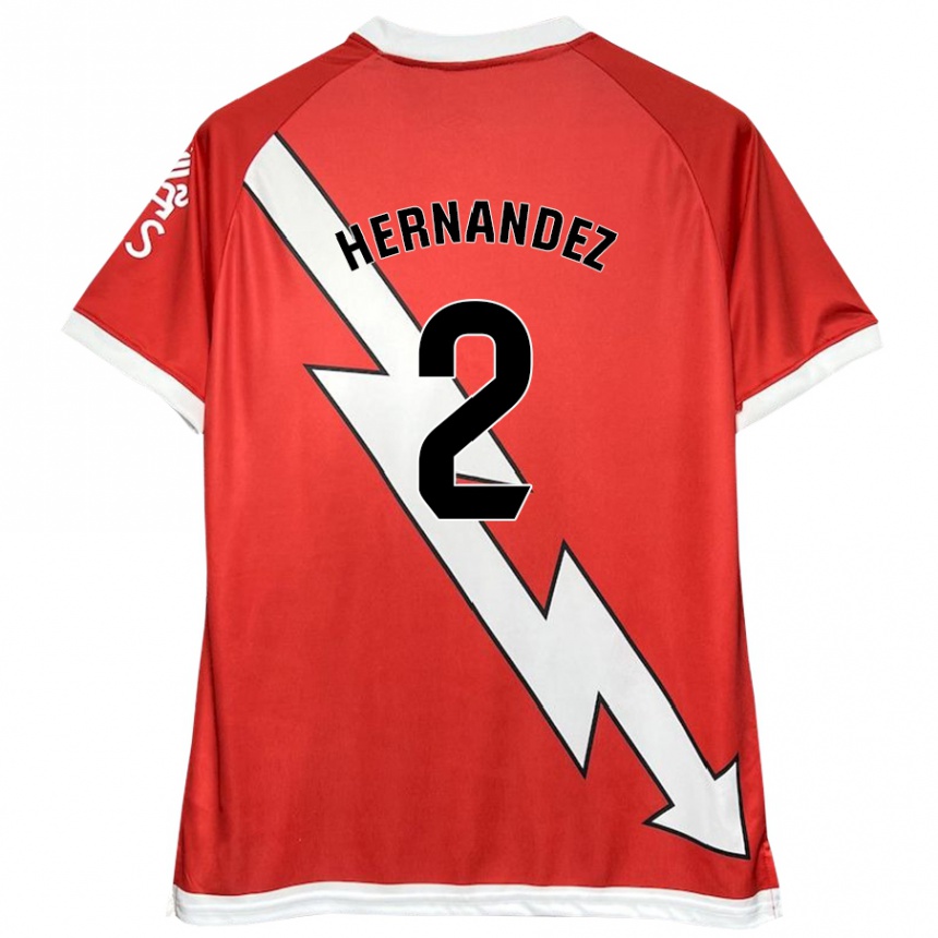 Kinder Fußball Marco Hernández #2 Weiß Rot Heimtrikot Trikot 2024/25 T-Shirt Luxemburg