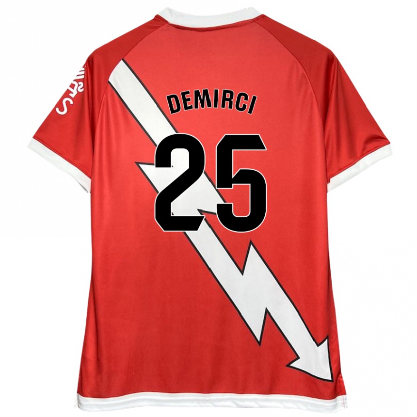 Kinder Fußball Mert Demirci #25 Weiß Rot Heimtrikot Trikot 2024/25 T-Shirt Luxemburg