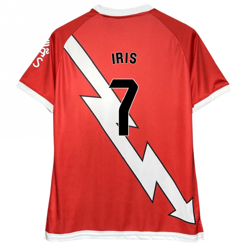 Kinder Fußball Iris Ponciano Del Rio #7 Weiß Rot Heimtrikot Trikot 2024/25 T-Shirt Luxemburg