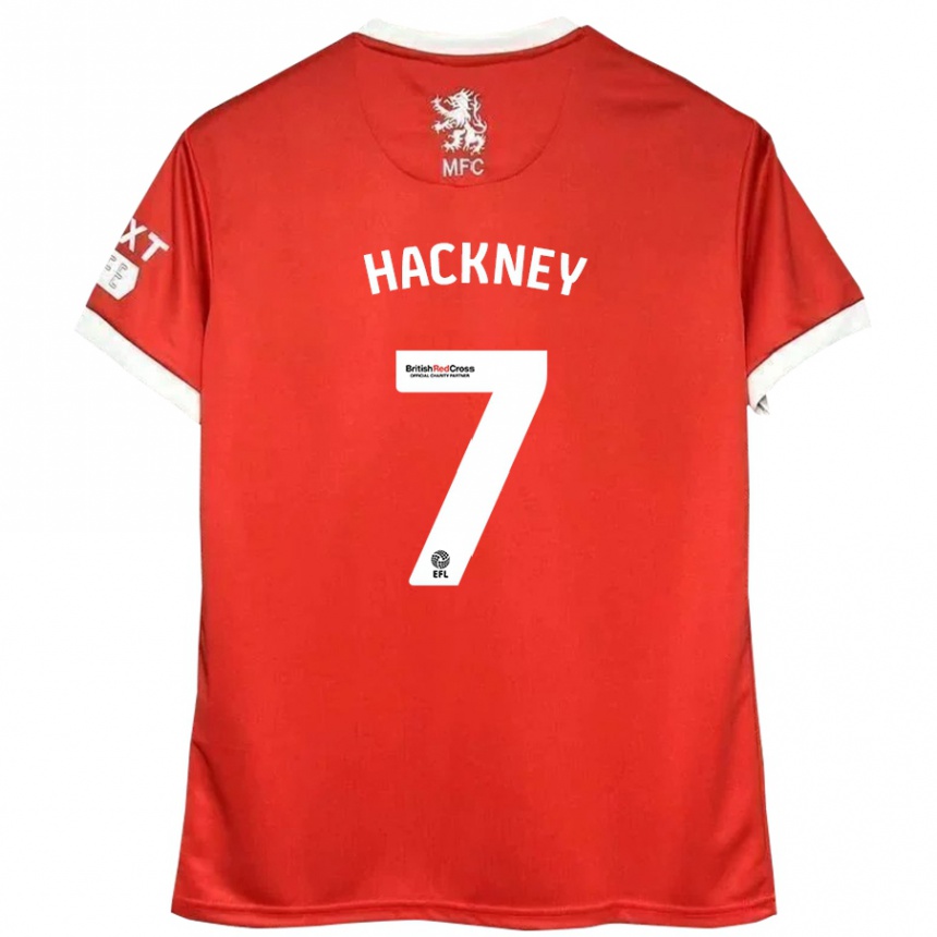 Kinder Fußball Hayden Hackney #7 Rot Weiß Heimtrikot Trikot 2024/25 T-Shirt Luxemburg