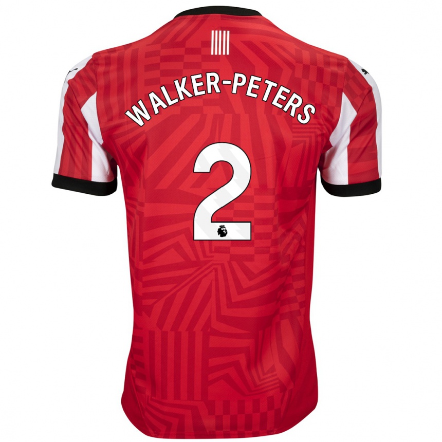 Kinder Fußball Kyle Walker-Peters #2 Rot Weiß Heimtrikot Trikot 2024/25 T-Shirt Luxemburg