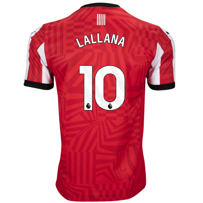 Kinder Fußball Adam Lallana #10 Rot Weiß Heimtrikot Trikot 2024/25 T-Shirt Luxemburg