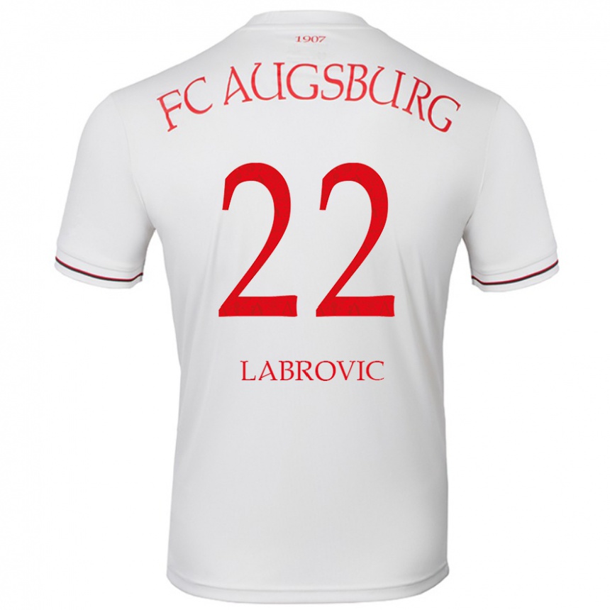 Kinder Fußball Nediljko Labrovic #22 Weiß Heimtrikot Trikot 2024/25 T-Shirt Luxemburg