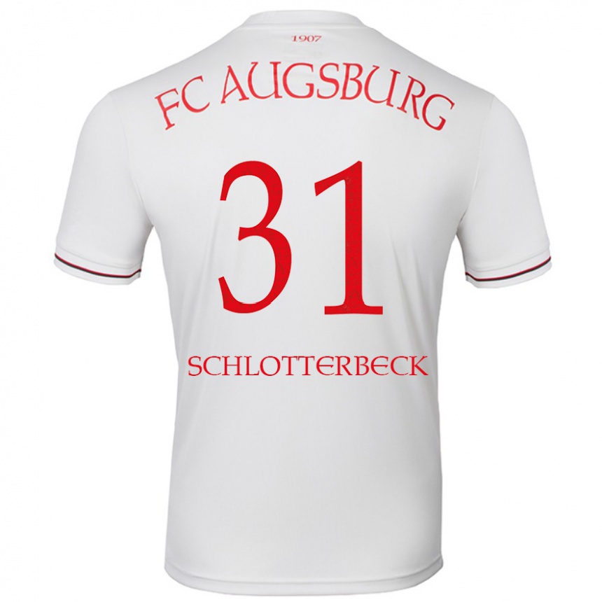 Kinder Fußball Keven Schlotterbeck #31 Weiß Heimtrikot Trikot 2024/25 T-Shirt Luxemburg