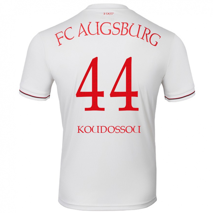 Kinder Fußball Henri Koudossou #44 Weiß Heimtrikot Trikot 2024/25 T-Shirt Luxemburg