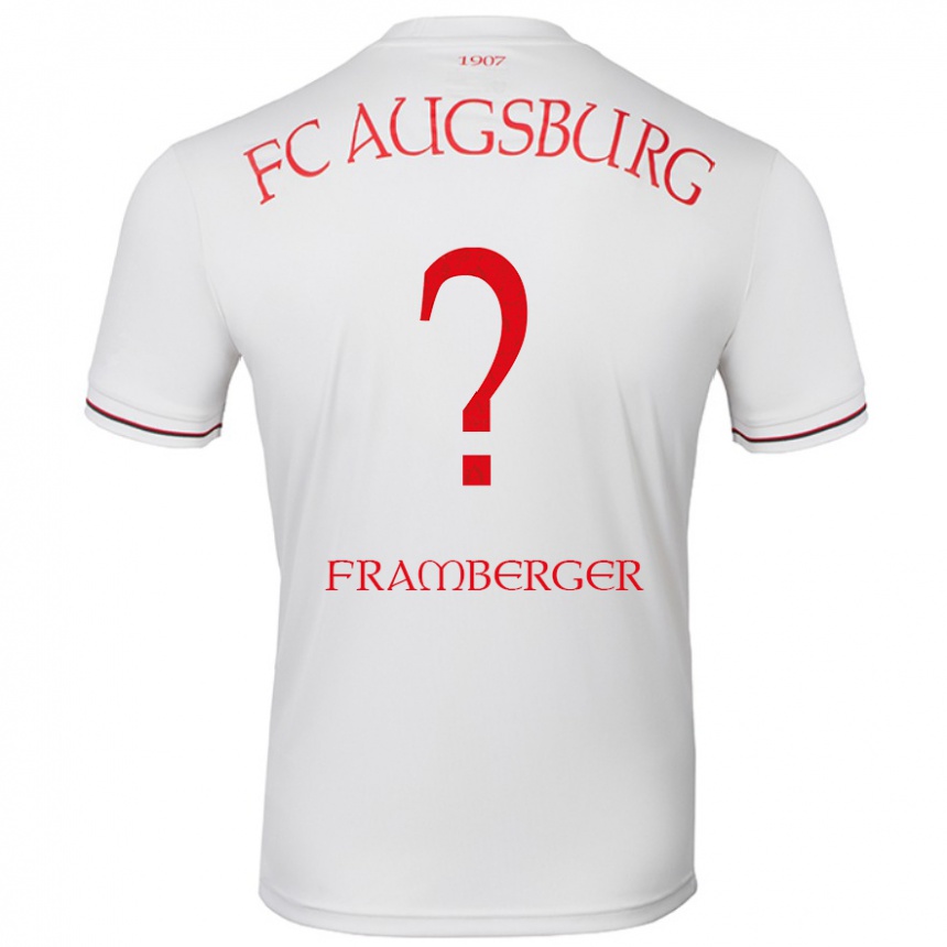 Kinder Fußball Raphael Framberger #0 Weiß Heimtrikot Trikot 2024/25 T-Shirt Luxemburg