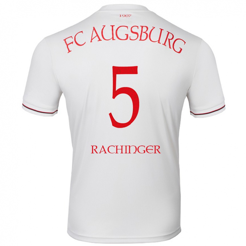 Kinder Fußball Lorenz Rachinger #5 Weiß Heimtrikot Trikot 2024/25 T-Shirt Luxemburg