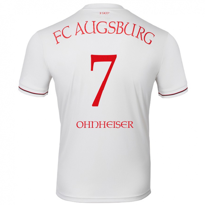 Kinder Fußball Nico Ohnheiser #7 Weiß Heimtrikot Trikot 2024/25 T-Shirt Luxemburg