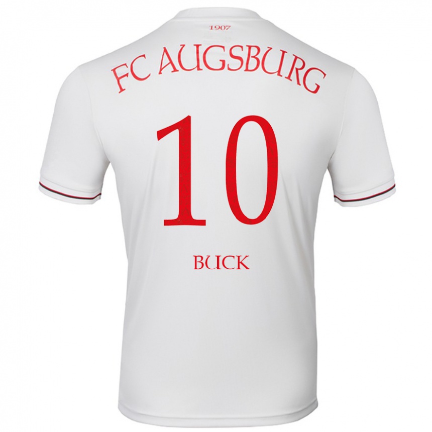 Kinder Fußball Dustin Buck #10 Weiß Heimtrikot Trikot 2024/25 T-Shirt Luxemburg