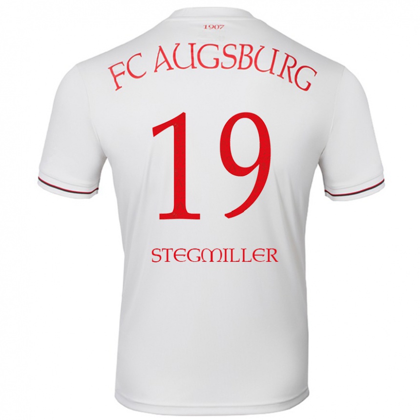 Kinder Fußball Louis Stegmiller #19 Weiß Heimtrikot Trikot 2024/25 T-Shirt Luxemburg