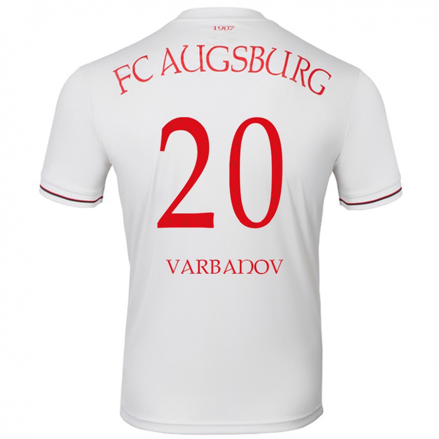 Kinder Fußball Svetoslav Varbanov #20 Weiß Heimtrikot Trikot 2024/25 T-Shirt Luxemburg