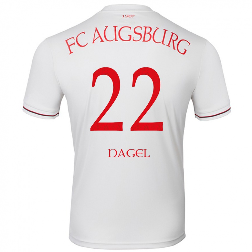 Kinder Fußball Timo Nagel #22 Weiß Heimtrikot Trikot 2024/25 T-Shirt Luxemburg