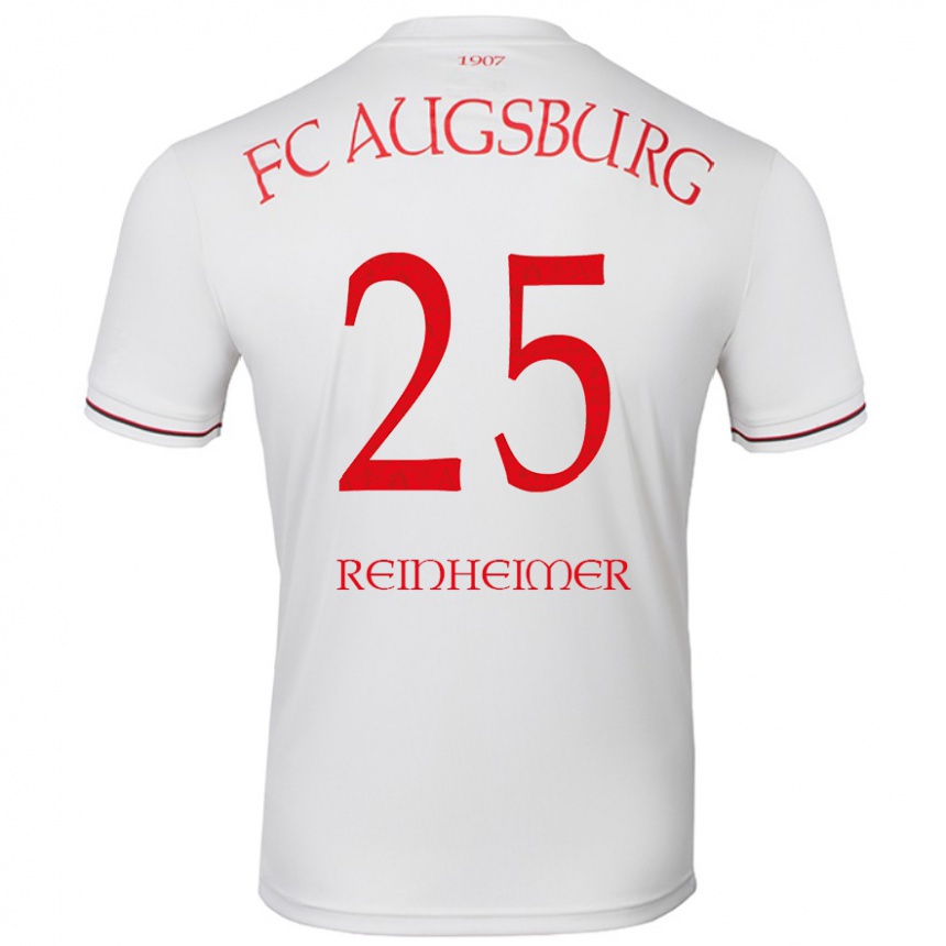 Kinder Fußball Pirmin Reinheimer #25 Weiß Heimtrikot Trikot 2024/25 T-Shirt Luxemburg