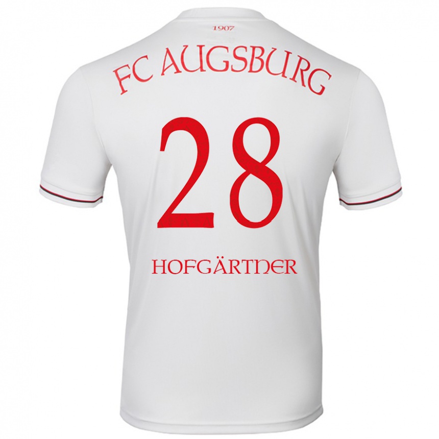 Kinder Fußball Hendrik Hofgärtner #28 Weiß Heimtrikot Trikot 2024/25 T-Shirt Luxemburg