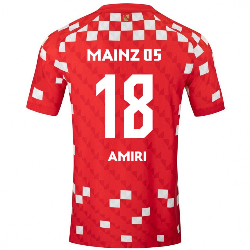 Kinder Fußball Nadiem Amiri #18 Weiß Rot Heimtrikot Trikot 2024/25 T-Shirt Luxemburg