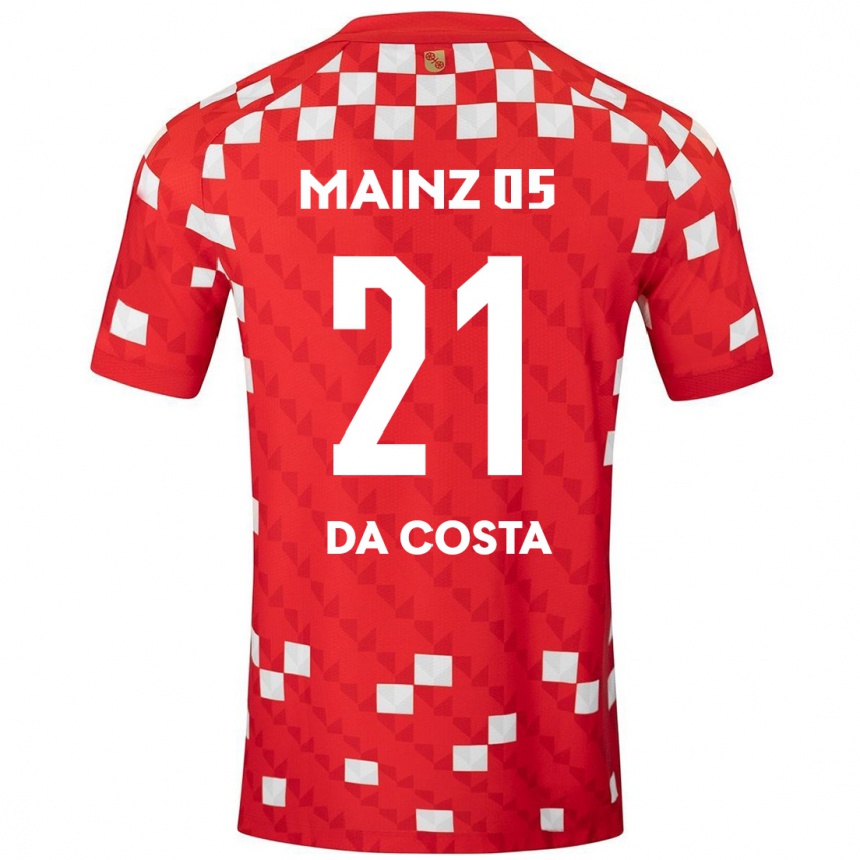 Kinder Fußball Danny Da Costa #21 Weiß Rot Heimtrikot Trikot 2024/25 T-Shirt Luxemburg