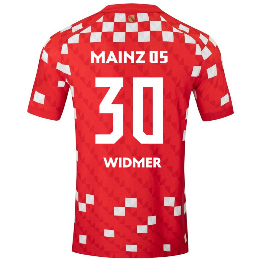 Kinder Fußball Silvan Widmer #30 Weiß Rot Heimtrikot Trikot 2024/25 T-Shirt Luxemburg