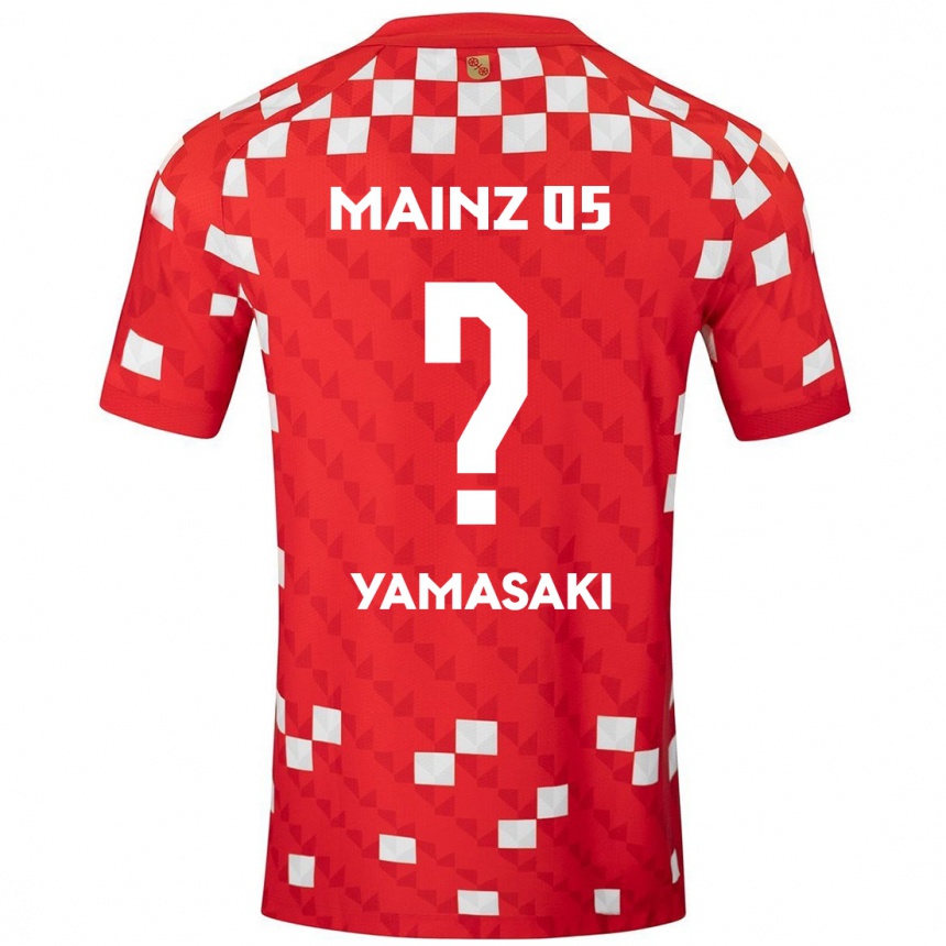 Kinder Fußball Taiyu Yamasaki #0 Weiß Rot Heimtrikot Trikot 2024/25 T-Shirt Luxemburg