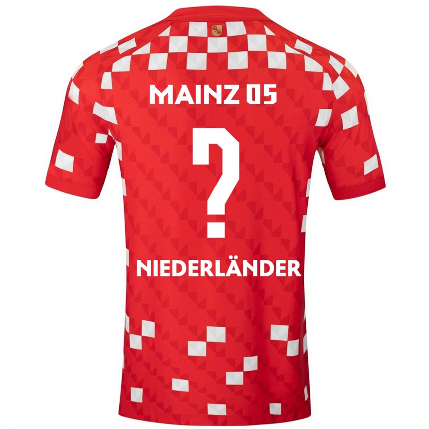 Kinder Fußball Lennart Niederländer #0 Weiß Rot Heimtrikot Trikot 2024/25 T-Shirt Luxemburg