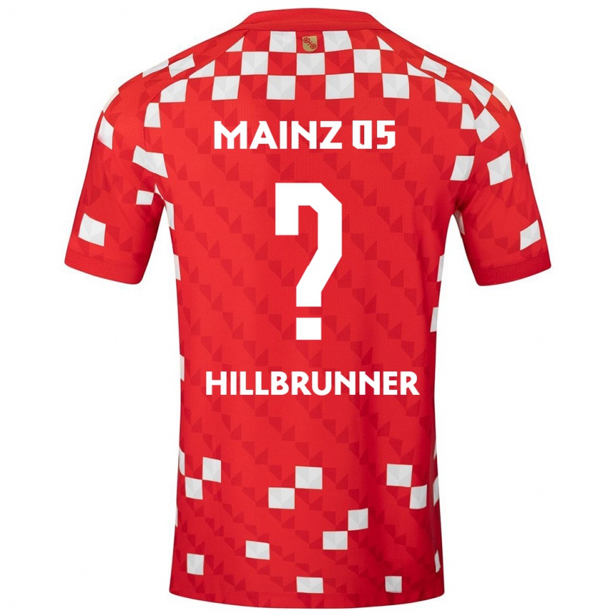 Kinder Fußball Fynn Hillbrunner #0 Weiß Rot Heimtrikot Trikot 2024/25 T-Shirt Luxemburg