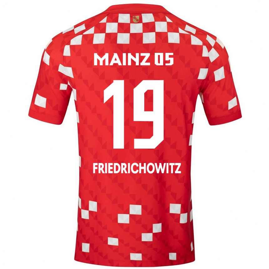 Kinder Fußball Anna Friedrichowitz #19 Weiß Rot Heimtrikot Trikot 2024/25 T-Shirt Luxemburg