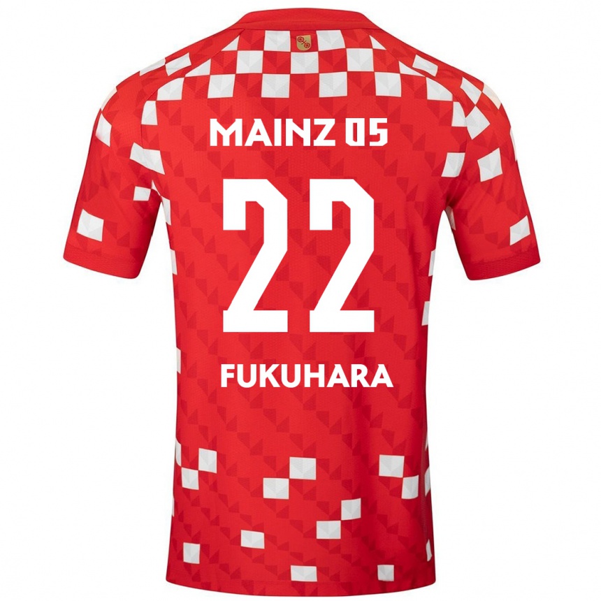 Kinder Fußball Yuuka Fukuhara #22 Weiß Rot Heimtrikot Trikot 2024/25 T-Shirt Luxemburg