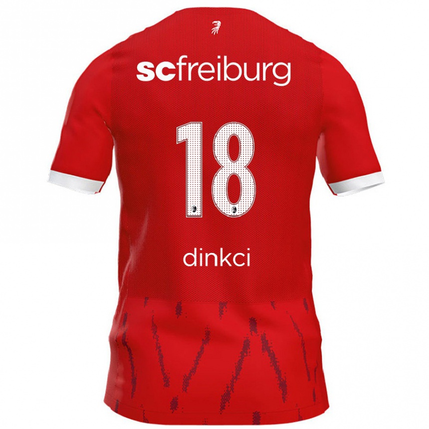 Kinder Fußball Eren Dinkci #18 Rot Heimtrikot Trikot 2024/25 T-Shirt Luxemburg