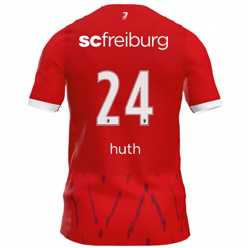 Kinder Fußball Jannik Huth #24 Rot Heimtrikot Trikot 2024/25 T-Shirt Luxemburg