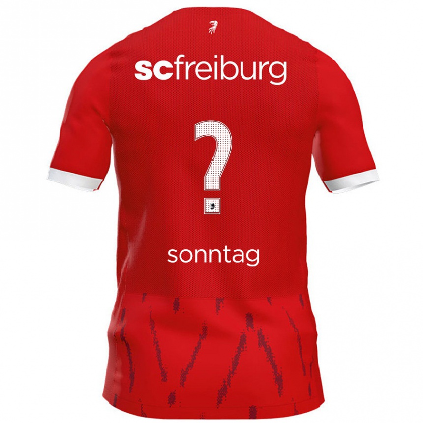 Kinder Fußball Noa Sonntag #0 Rot Heimtrikot Trikot 2024/25 T-Shirt Luxemburg