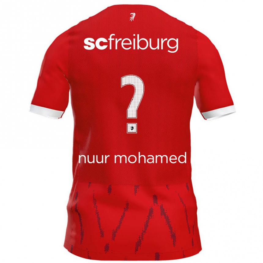 Kinder Fußball Billal Nuur Mohamed #0 Rot Heimtrikot Trikot 2024/25 T-Shirt Luxemburg