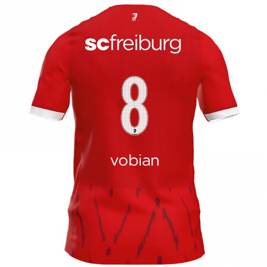 Kinder Fußball Selina Vobian #8 Rot Heimtrikot Trikot 2024/25 T-Shirt Luxemburg