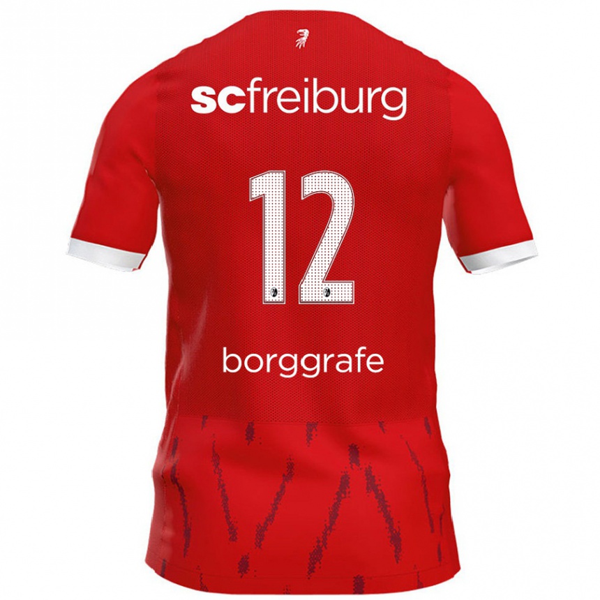 Kinder Fußball Rafaela Borggräfe #12 Rot Heimtrikot Trikot 2024/25 T-Shirt Luxemburg