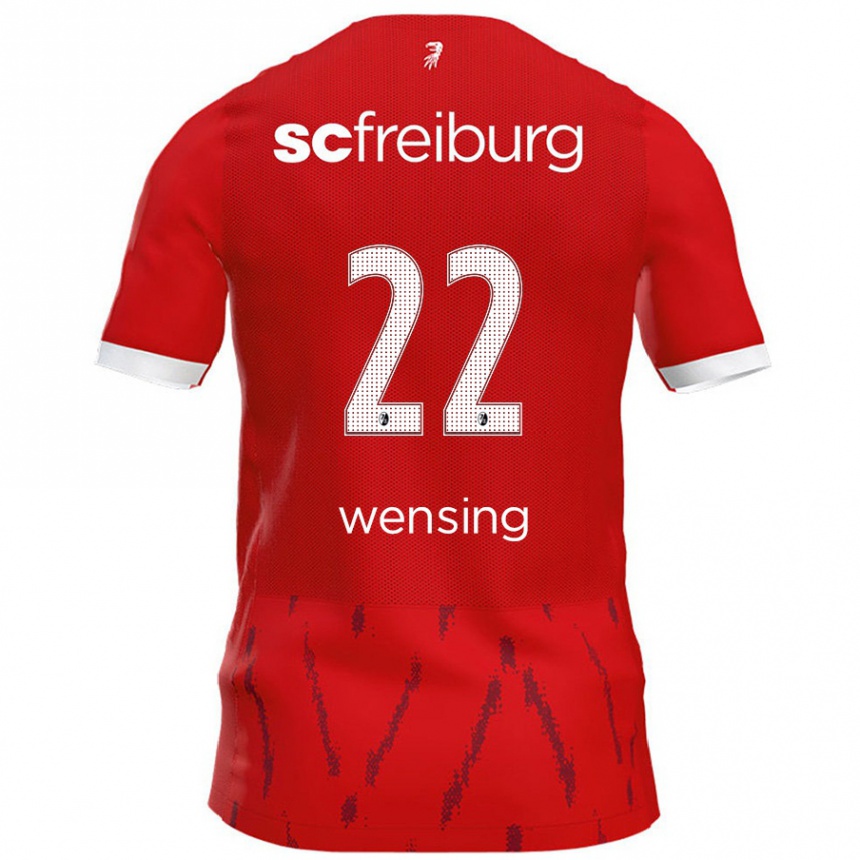 Kinder Fußball Luisa Wensing #22 Rot Heimtrikot Trikot 2024/25 T-Shirt Luxemburg