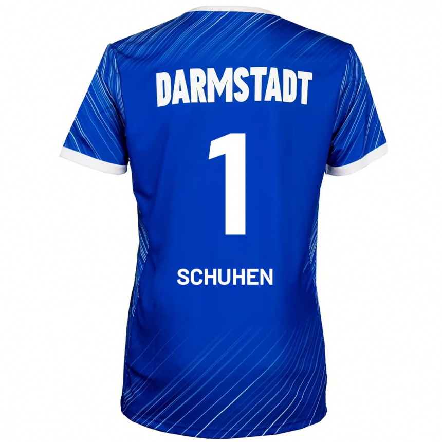 Kinder Fußball Marcel Schuhen #1 Blau Weiß Heimtrikot Trikot 2024/25 T-Shirt Luxemburg