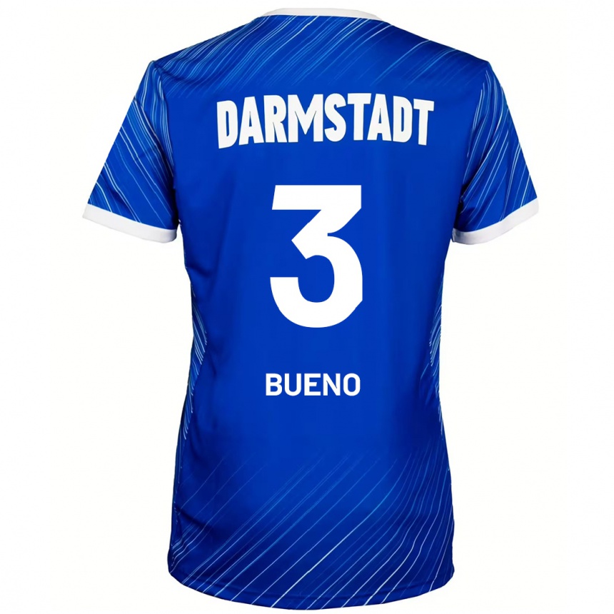 Kinder Fußball Guille Bueno #3 Blau Weiß Heimtrikot Trikot 2024/25 T-Shirt Luxemburg