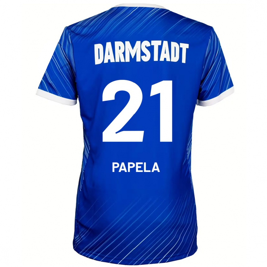 Kinder Fußball Merveille Papela #21 Blau Weiß Heimtrikot Trikot 2024/25 T-Shirt Luxemburg