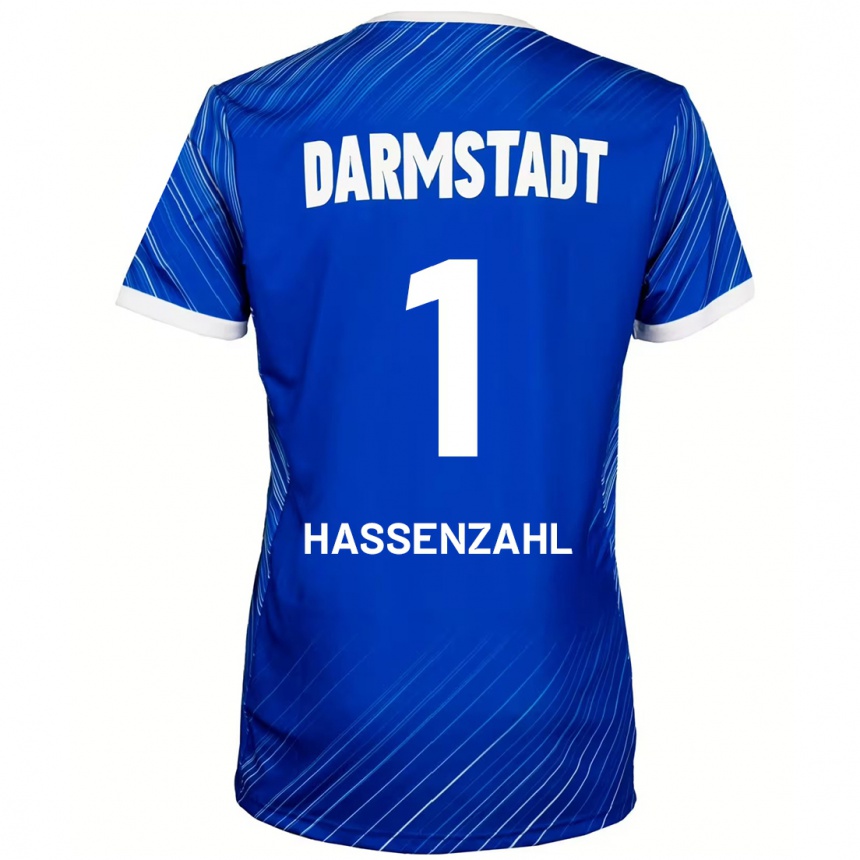 Kinder Fußball Leon Hassenzahl #1 Blau Weiß Heimtrikot Trikot 2024/25 T-Shirt Luxemburg