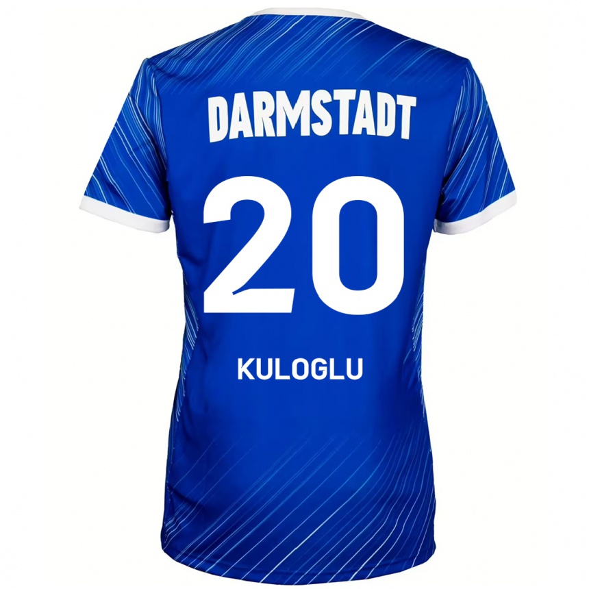 Kinder Fußball Can Kuloglu #20 Blau Weiß Heimtrikot Trikot 2024/25 T-Shirt Luxemburg