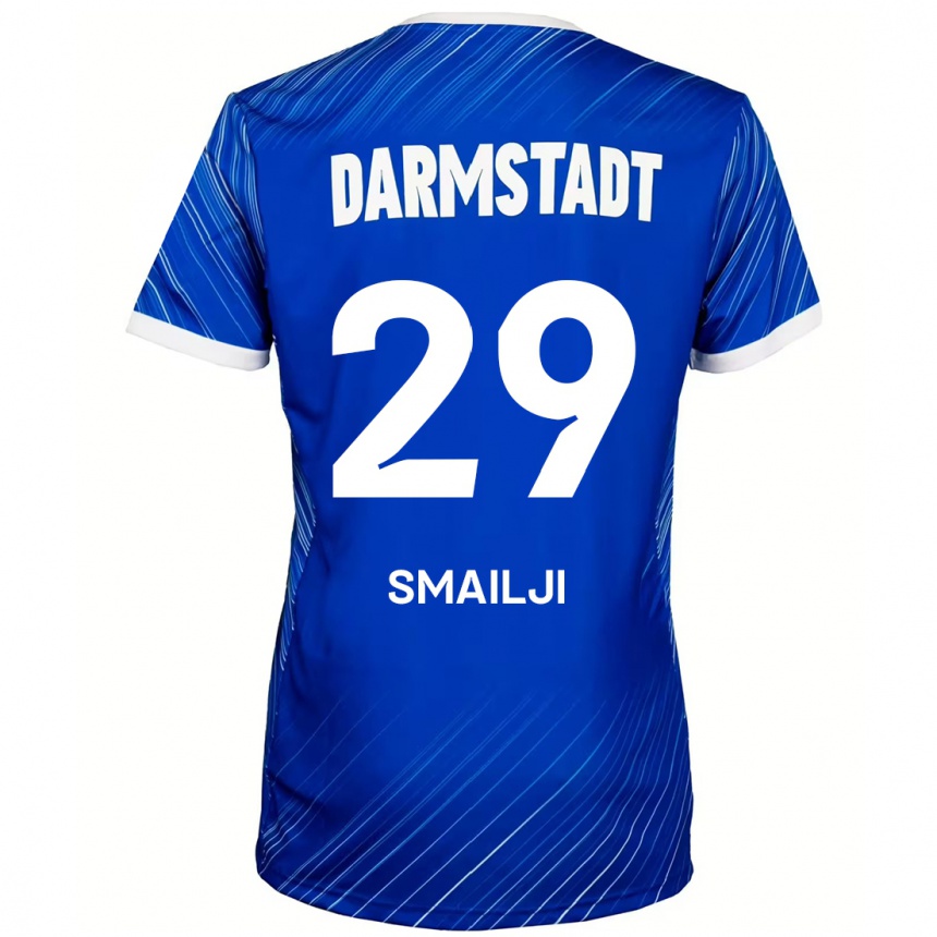 Kinder Fußball Esad Smailji #29 Blau Weiß Heimtrikot Trikot 2024/25 T-Shirt Luxemburg