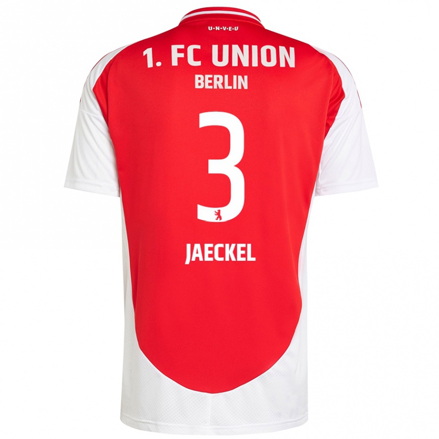 Kinder Fußball Paul Jaeckel #3 Rot Weiß Heimtrikot Trikot 2024/25 T-Shirt Luxemburg