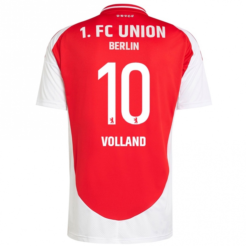 Kinder Fußball Kevin Volland #10 Rot Weiß Heimtrikot Trikot 2024/25 T-Shirt Luxemburg