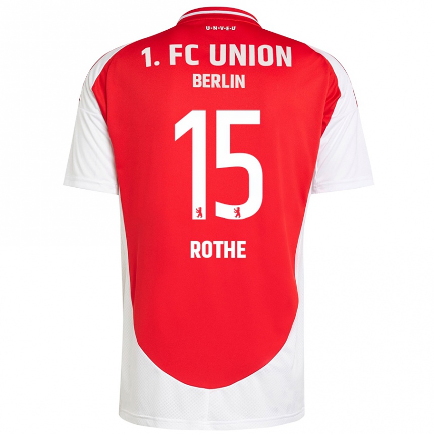 Kinder Fußball Tom Rothe #15 Rot Weiß Heimtrikot Trikot 2024/25 T-Shirt Luxemburg