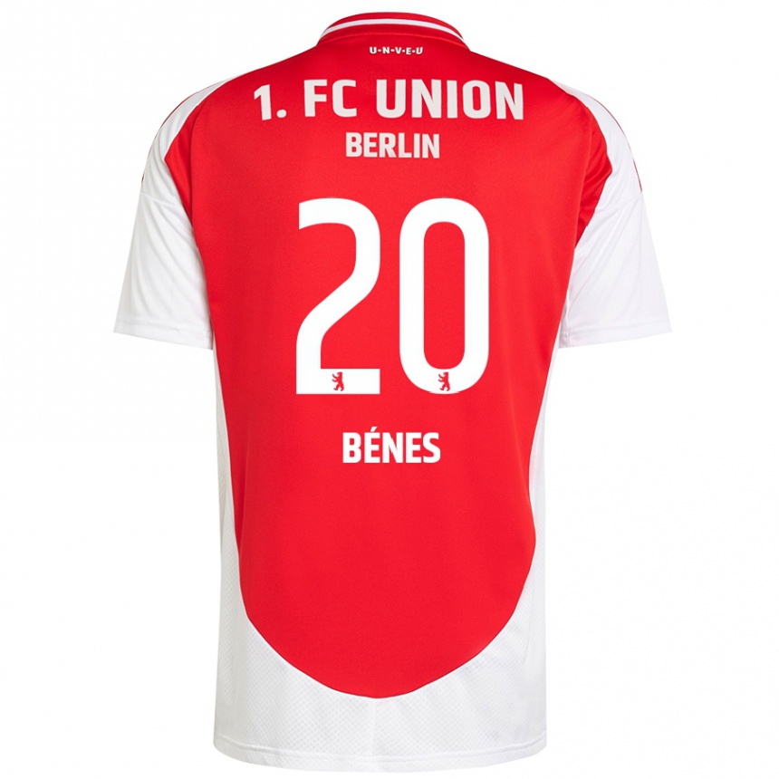 Kinder Fußball László Bénes #20 Rot Weiß Heimtrikot Trikot 2024/25 T-Shirt Luxemburg