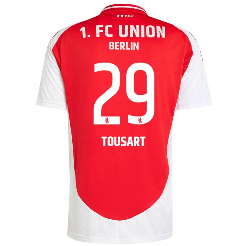 Kinder Fußball Lucas Tousart #29 Rot Weiß Heimtrikot Trikot 2024/25 T-Shirt Luxemburg