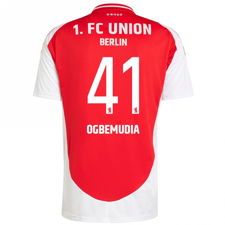 Kinder Fußball Oluwaseun Ogbemudia #41 Rot Weiß Heimtrikot Trikot 2024/25 T-Shirt Luxemburg