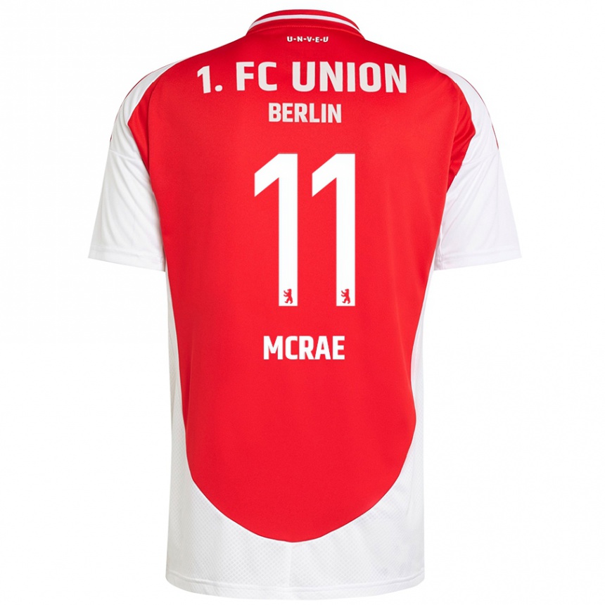 Kinder Fußball Dylan Mcrae #11 Rot Weiß Heimtrikot Trikot 2024/25 T-Shirt Luxemburg