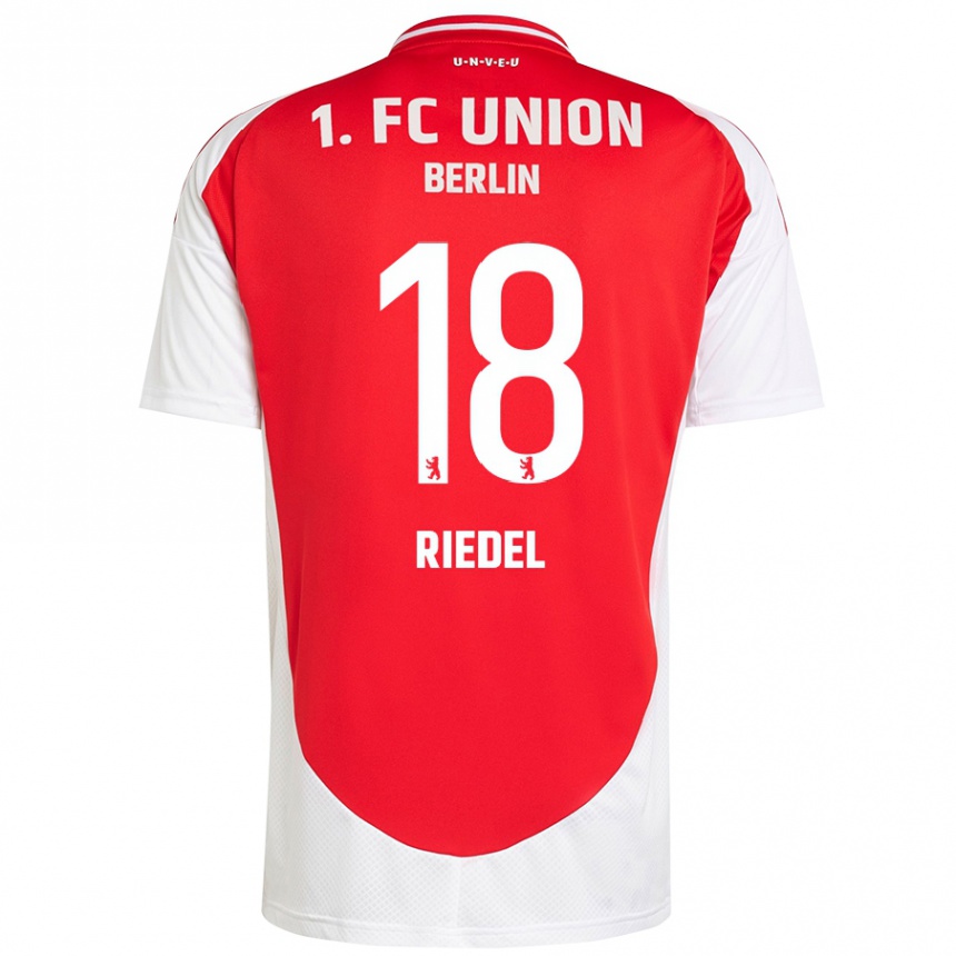 Kinder Fußball Aaron Riedel #18 Rot Weiß Heimtrikot Trikot 2024/25 T-Shirt Luxemburg