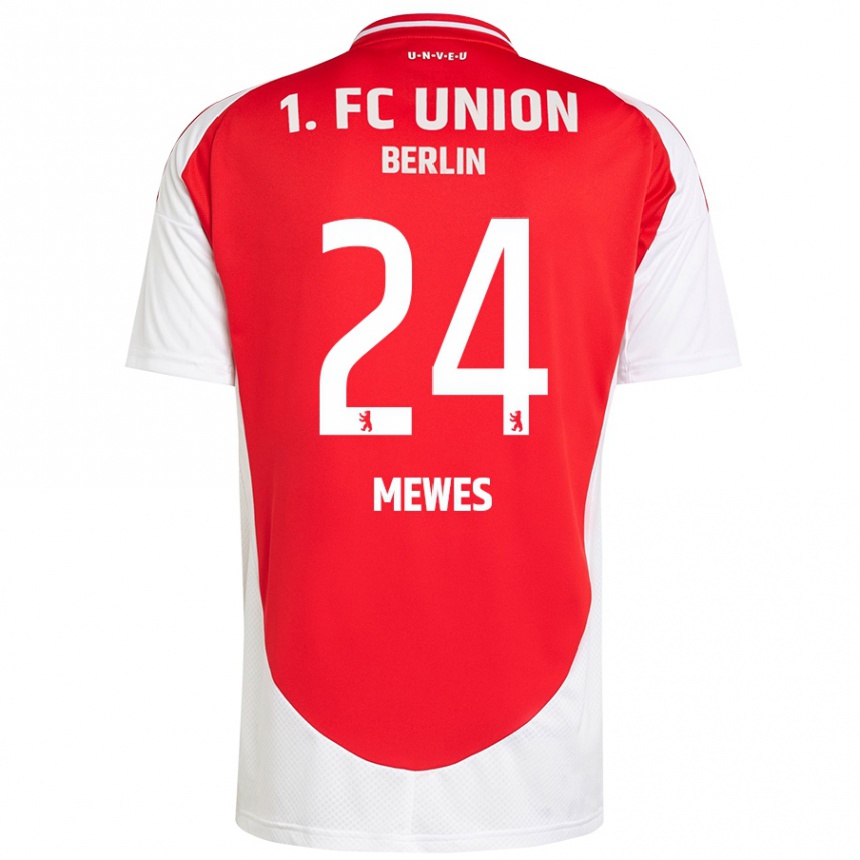 Kinder Fußball Gennaro Mewes #24 Rot Weiß Heimtrikot Trikot 2024/25 T-Shirt Luxemburg