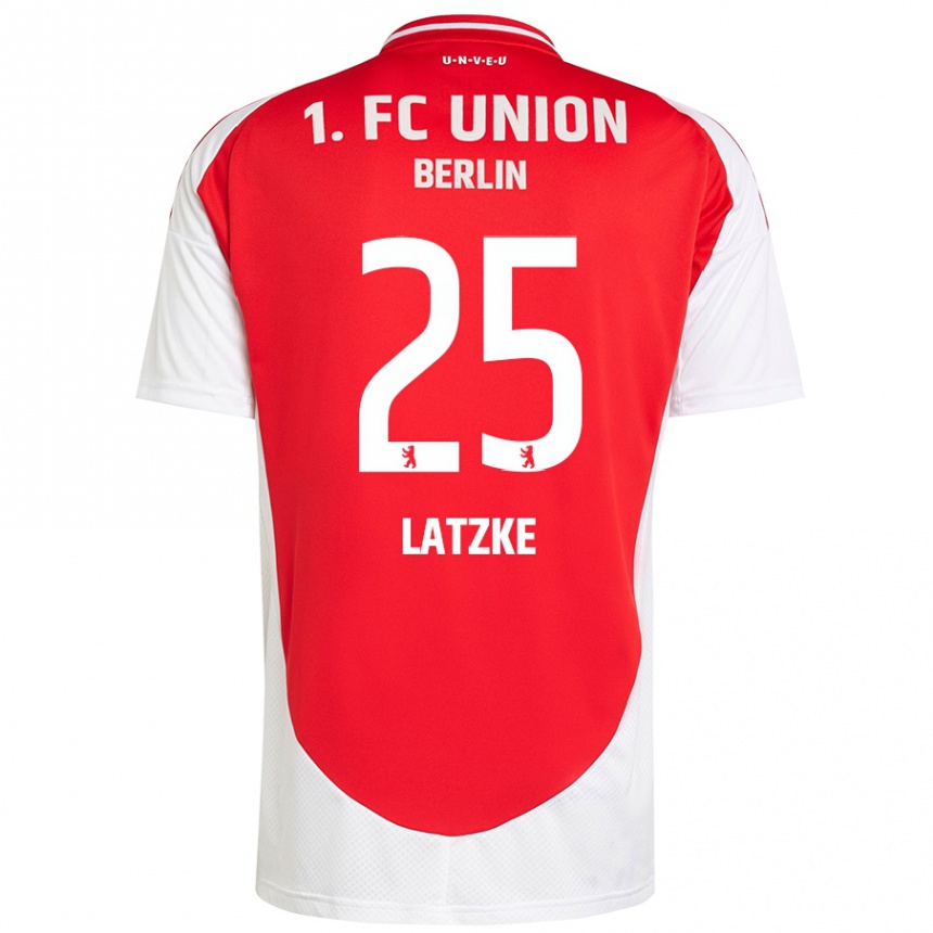 Kinder Fußball Jannes Latzke #25 Rot Weiß Heimtrikot Trikot 2024/25 T-Shirt Luxemburg