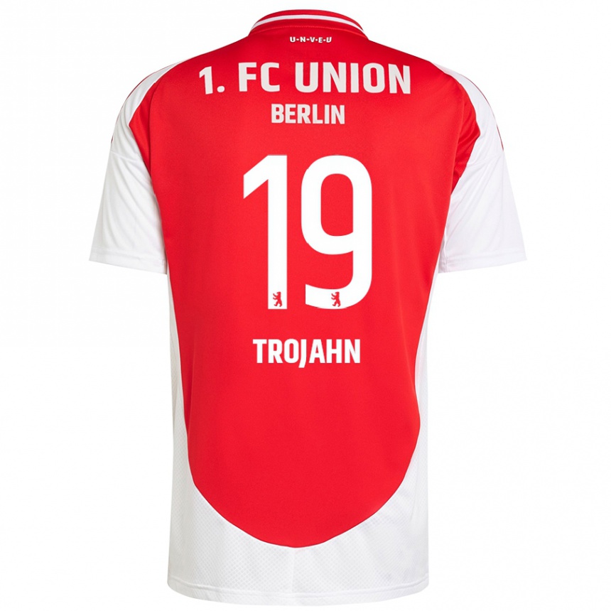 Kinder Fußball Sophie Trojahn #19 Rot Weiß Heimtrikot Trikot 2024/25 T-Shirt Luxemburg